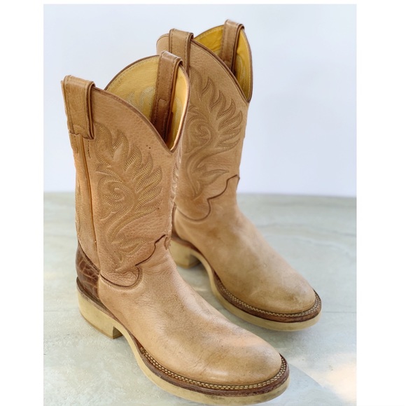 justin tekno crepe square toe